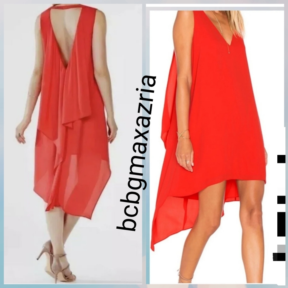 NEW WITH TAG MSRP $228BCBGMAXAZRIA SHANA SHIFT DRESSCut from silky georgette